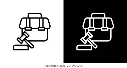 ícone da lei do emprego vetor elemento simples ilustração editável