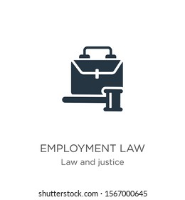 Employment Law Icon Vector. Trendy Flat Employment Law Icon From Law And Justice Collection Isolated On White Background. Vector Illustration Can Be Used For Web And Mobile Graphic Design, Logo, Eps10