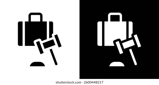 Employment law icons vectors set in solid style.