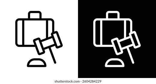 Employment law icons vectors set in stroke line style.