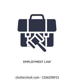 Employment Law Isolated Icon. Simple Element Illustration From Law And Justice Concept. Employment Law Editable Logo Symbol Design On White Background. Can Be Use For Web And Mobile.