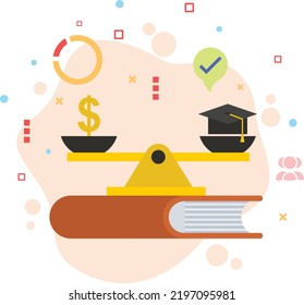 Employment Law And Working Conditions Vector Color Icon Design, Labor Laws Concept, Hrm Symbol, Hr Sign, Value Of Education Stock Illustration