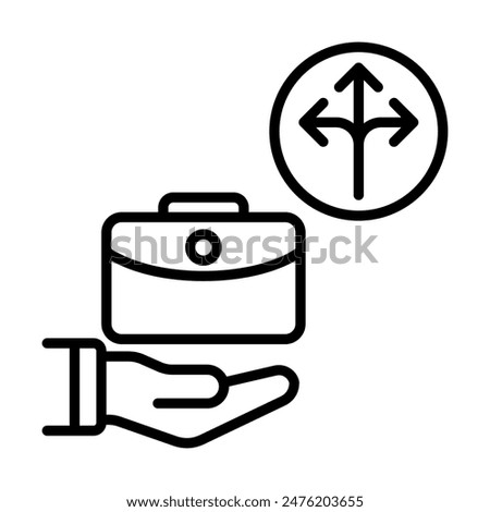 Employment Pathway icon vector line illustration