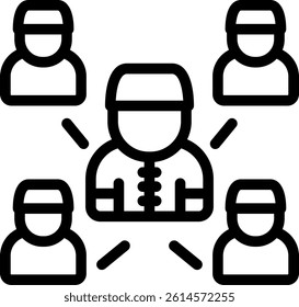 Employment Programs Line Vector Icon Design