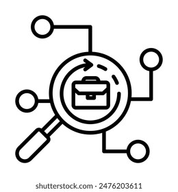 Icono de origen de empleo Ilustración de línea de Vector