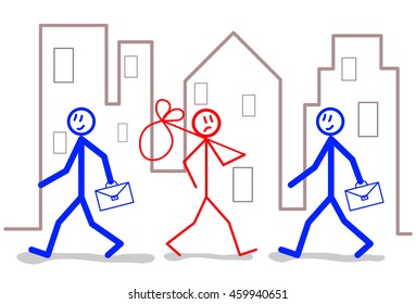 Employment and unemployment: out of work job search - concept illustration 