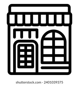 Emporium center icon outline vector. Retail business store. Bazaar building frontage