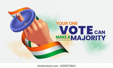 Empower Democracy Your One Vote Can Shape the Majority - A Vibrant Voting Awareness vector Design