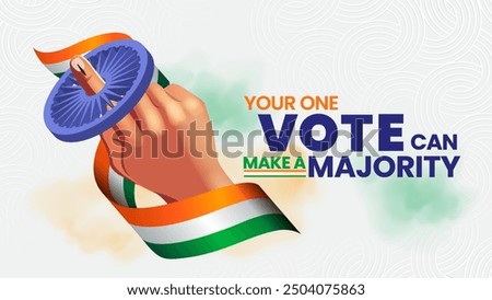 Empower Democracy Your One Vote Can Shape the Majority - A Vibrant Voting Awareness vector Design