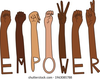 Empower Diverse Hands ASL American Sign Language Design