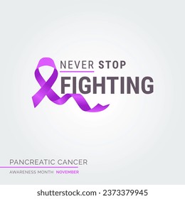 Empower Hope. Pancreatic Cancer Awareness Vector Background
