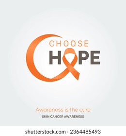 Empower Hope. Skin Cancer Awareness Vector Background