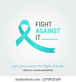 Empower Hope through Vector Background Cervical Cancer