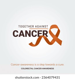Empower Hope with Vector Background Colorectal Cancer