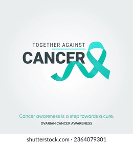 Empower Hope with Vector Background. Ovarian Cancer
