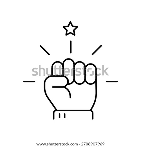 Empower icon with white background vector stock illustration