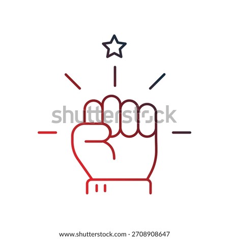 Empower icon with white background vector stock illustration