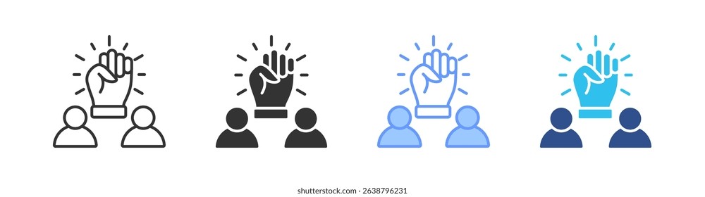Empower Multi Style Icon Set Vector