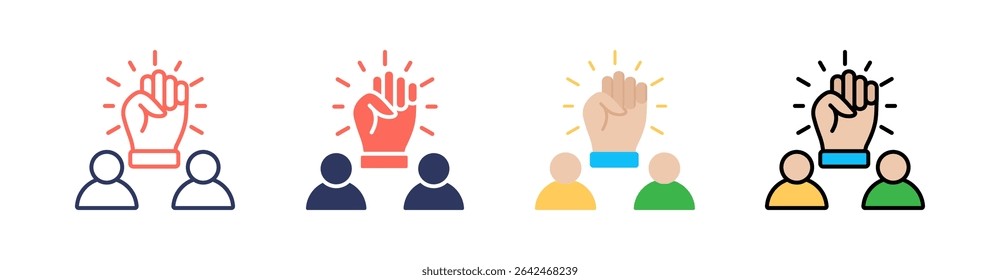 Empower Multi Style Icon Set Vector