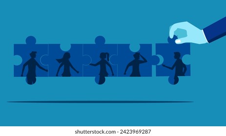 Empower the team. Human Resources puts together the jigsaw puzzle of business teams 