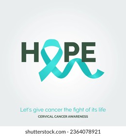 Empower Women's Resilience Fight Cervical Cancer with Vector Background Posters