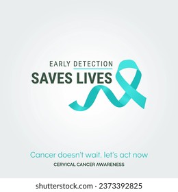 Empower Women's Resilience Vector Background and Cervical Cancer