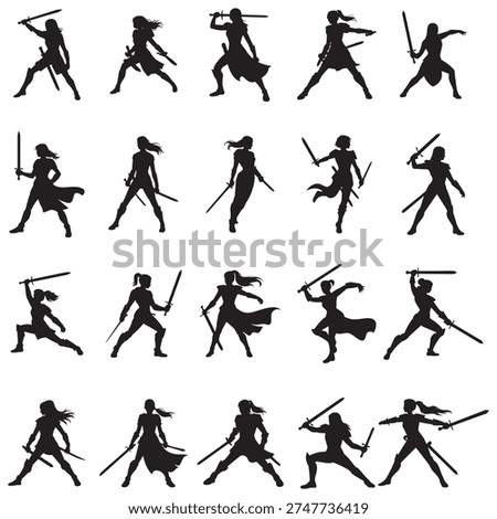 Empower your creative projects with our Female Warriors Clip Art collection. Featuring diverse, high-quality illustrations of fierce heroines in tactical armor and fantasy gear, these versatile PNG graphics are perfect for gaming assets, stickers, digital scrapbooking, and powerful branding.