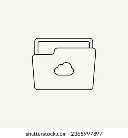 Empower Your Digital Workspace with Our Cloud and Online Folder Icon - Perfect for Streamlined Cloud Storage, Internet Collaboration, and Virtual File Management
