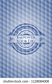 Empower Your Life blue polygonal badge.