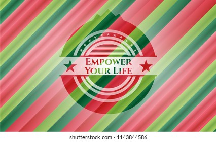 Empower Your Life christmas colors style badge.
