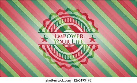 Empower Your Life christmas colors style badge.