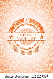 Empower Your Life orange mosaic emblem