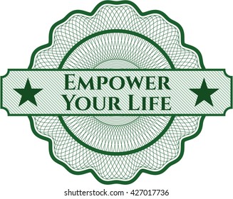 Empower Your Life written inside abstract linear rosette