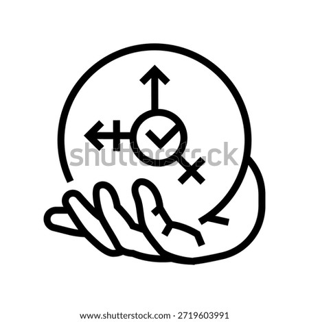 empowered choice line icon vector. empowered choice sign. isolated contour symbol black illustration