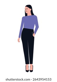 Empowered Female Corporate Professional vector illustration.