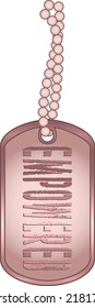 EMPOWERED Rose Gold Dog Tag