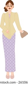 Empowered Woman in Kebaya Vector - Celebrating Indonesian Heritage and Modernity