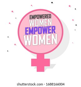 Empowered Women Empower Women Banner Design Stock Vector (Royalty Free ...