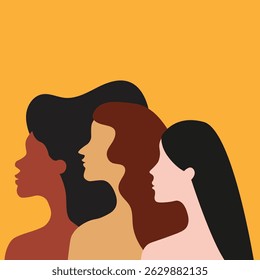 Empowered Women in Minimalist Abstract Art Style