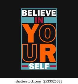 Empowering 'Believe in Yourself' Stoke Vector Image for Inspirational Designs