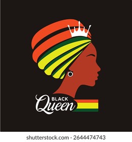 Empowering Black Queen Silhouette Graphic T-Shirt