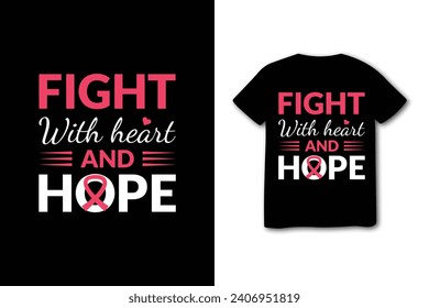 Empowering Breast Cancer Awareness T-Shirt with Inspirational Message, typography T-shirt design