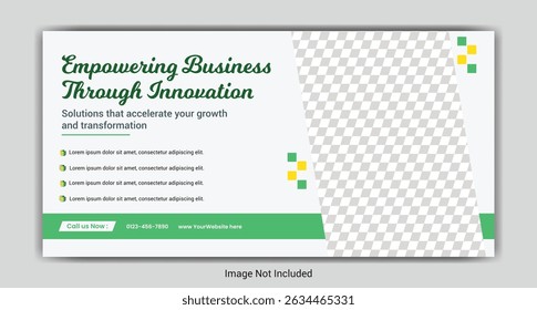 Empowering Business Through Innovation. A social media banner is best for your company. 