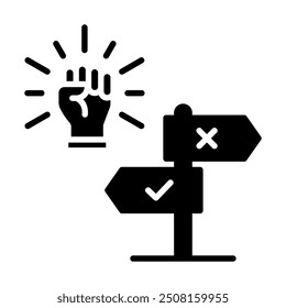 Empowering Choices icon line vector illustration