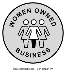 Empowering Entrepreneurship: Women-Owned Business. Vector Badge Icon.