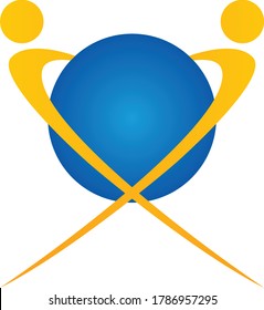 Empowering Globe Logo For Uplifting People