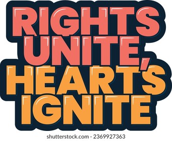 Empowering human rights through vibrant lettering design.