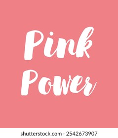 Lema de poder rosa empoderador diseñado para contenido motivacional y movimientos sociales sobre fondo pastel