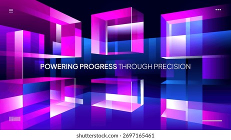 Projeto de ilustração vetorial multicolor de fundo baseado em tecnologia