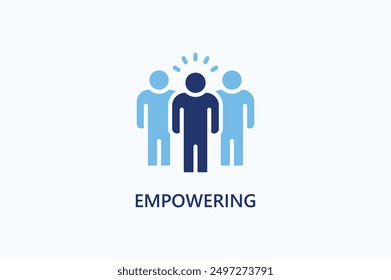 Empowering Vector Icon Or Logo Illustration.